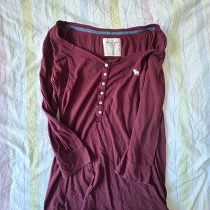 Abercrombie Maroon Henley